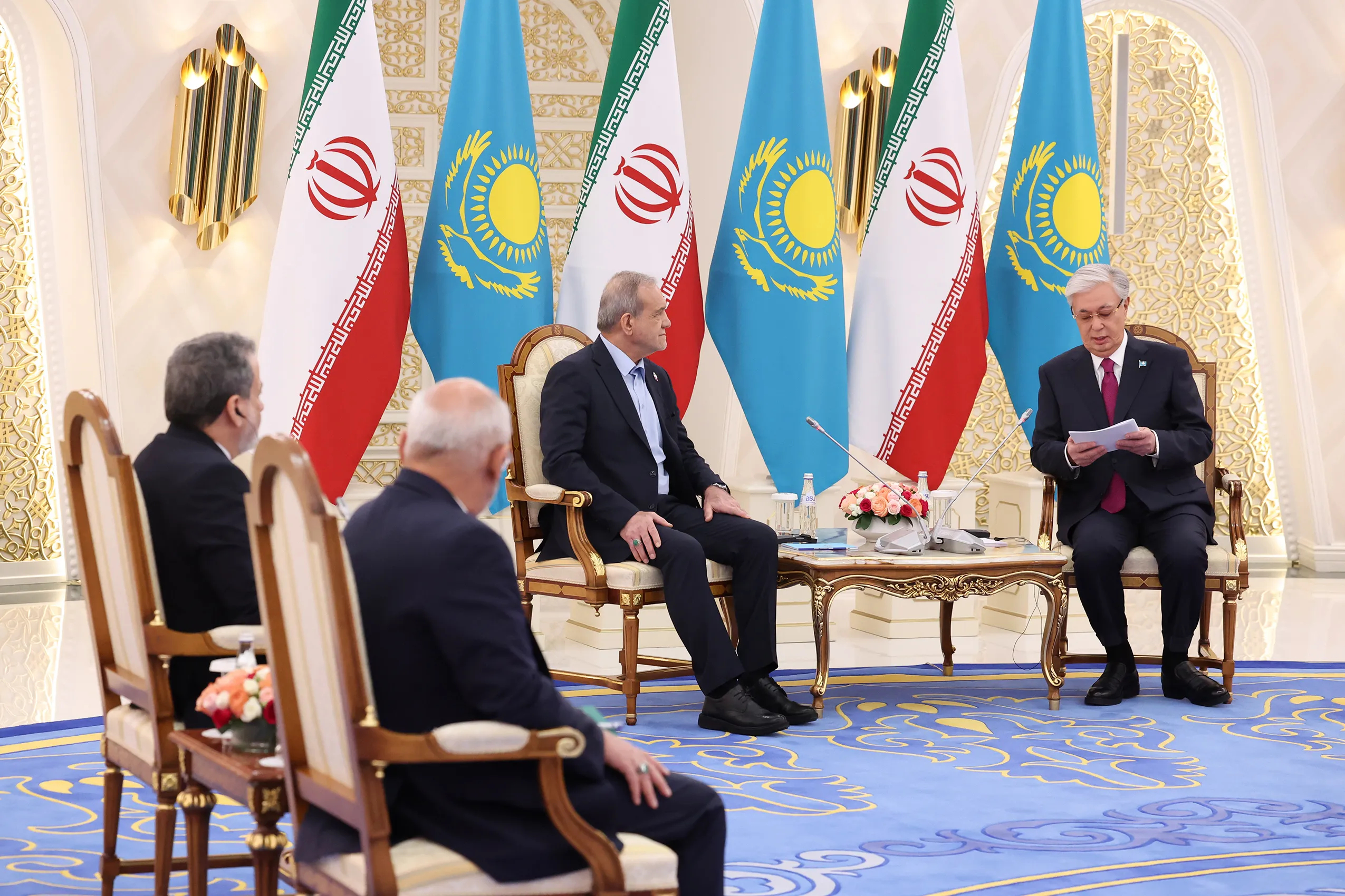 دیدار روسای جمهور ایران و قزاقستان 