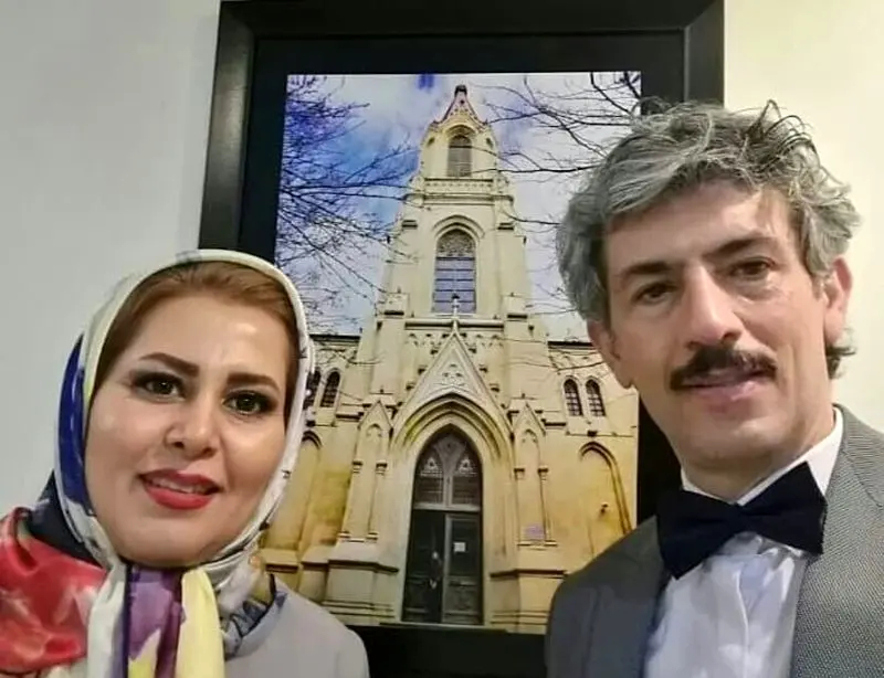 سیروس همتی و همسرش