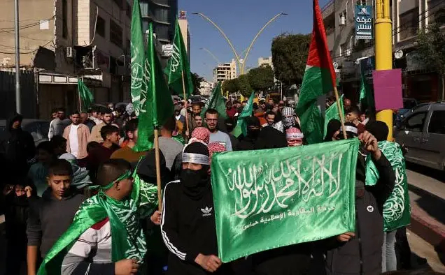 تظاهرات حامیان حماس در شهر الخلیل در حمایت از عملیات طوفان الاقصی/ دسامبر 2023