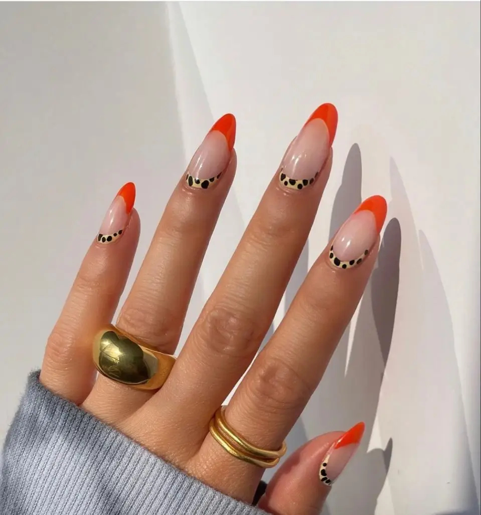ناخ فرنچ رنگی