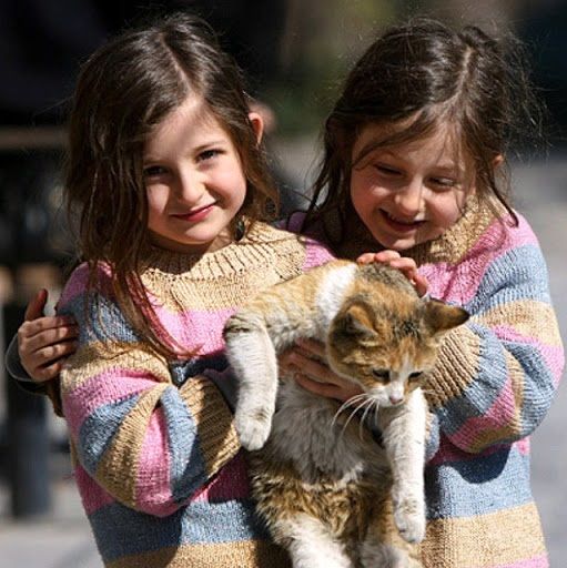 سارا و نیکا با گربه