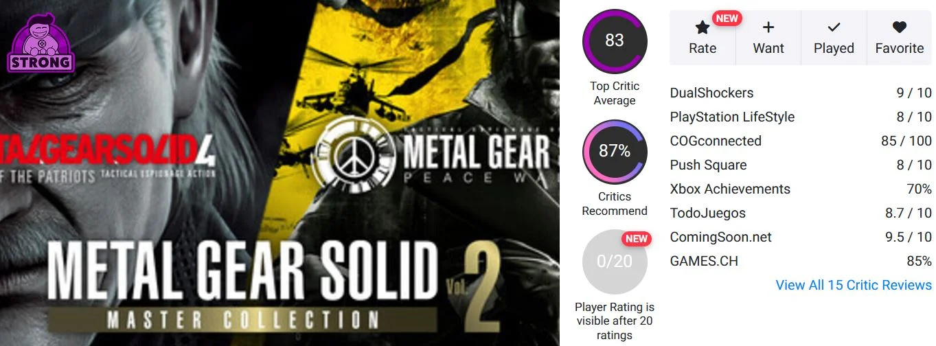 نقدها و نمرات بازی Metal Gear Solid: Master Collection Vol. 2 منتشر شدند | گیمفا