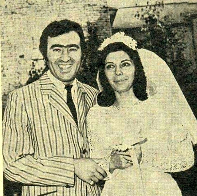 عکس جذاب عروسی ثریا قاسمی و رحیم برفراز در سال سال ۱۳۴۹ / ننه سوجان چه عروس زیبایی بود !