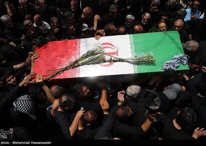 خاکسپاری ۲۶۳ شهید حمله اسرائیل به ایران، در تهران