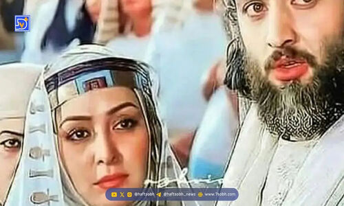 «آسنات» با لباس عروس در پشت‌صحنه سریال «شوق پرواز»