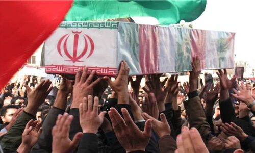 پیکر مطهر شهید گمنام عملیات رمضان در نیشابور با شکوهی بی‌نظیر آرام گرفت