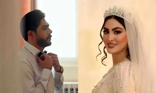 اجرای عاشقانه شوهر مریم مومن با آهنگ «لرزون لرزون» در جشن عروسی‌شان فاش شد!