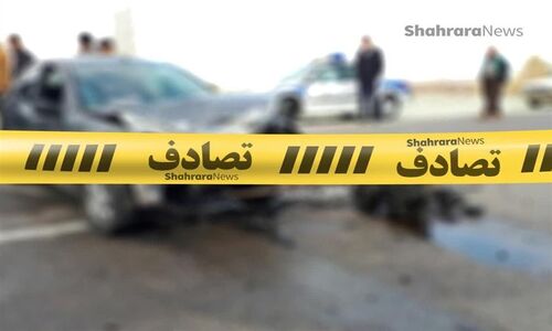 مرگ تلخ زن و مرد جوان در تصادف هولناک اتوبان بابایی