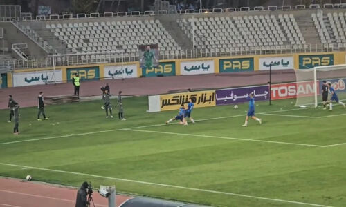لحظه نفس‌گیر گل دقیقه 90 پوریا رضازاده برای نساجی علیه هوادار!