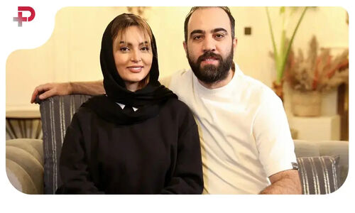 استایل جنجالی نیلوفر پارسا کنار همسرش؛ ترکیب غیرمنتظره دامن و کفش پشمی با شلوار عجیب!