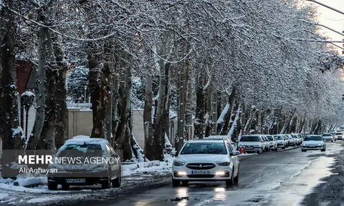 تصاویری از بارش برف در دماوند