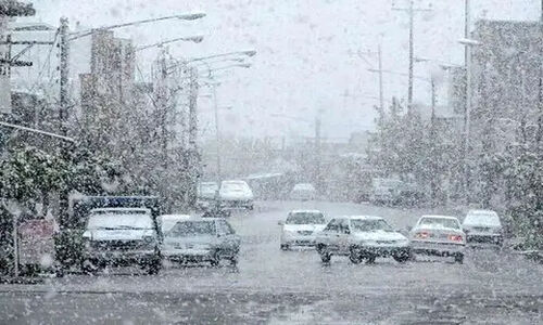 طوفان برف در مشهد/ ویدئو