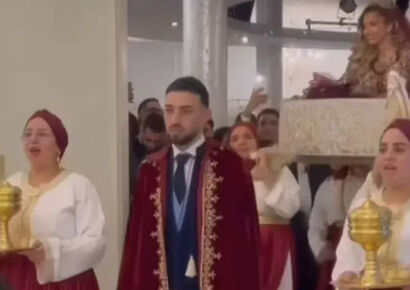 آلبوم عروسی مجلل منیر الحدادی بازیکن استقلال در مادرید / از تاج جواهرنشان عروس تا عکس یادگاری با بازیکنان استقلال