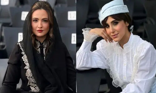 استایل کلاسیک نگار نیک‌دل و گلاره عباسی در پشت صحنه تئاتر